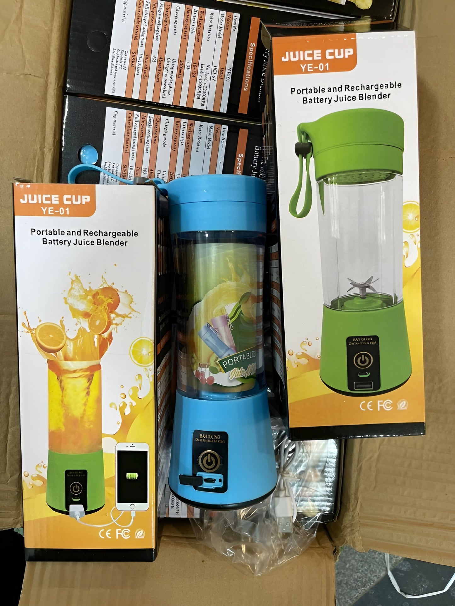 Rechargeable Juicer Blender – 6 Sharp Blades | 380ml Cup