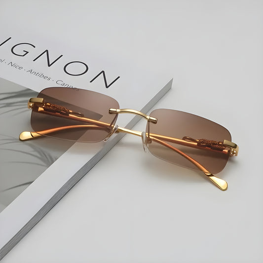 Metal Frame Leopard Sunglasses