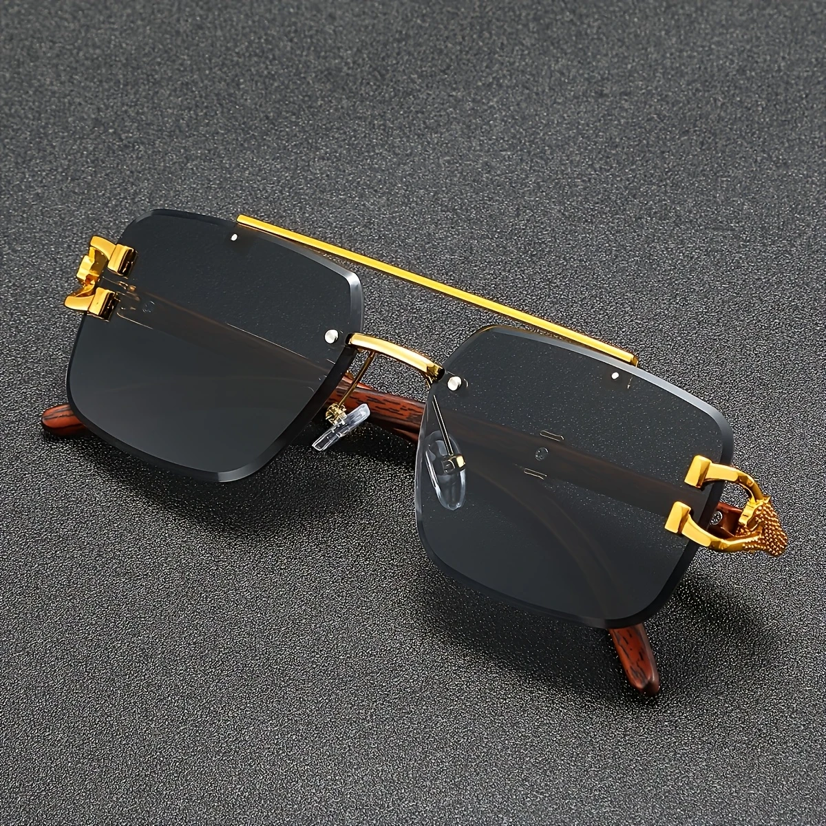 Cheetah Rimless Trendy Sunglasses