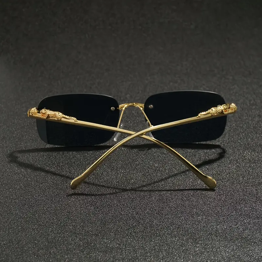 Metal Frame Leopard Sunglasses