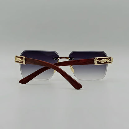 Fashion Rimless Tiger Sunglasses
